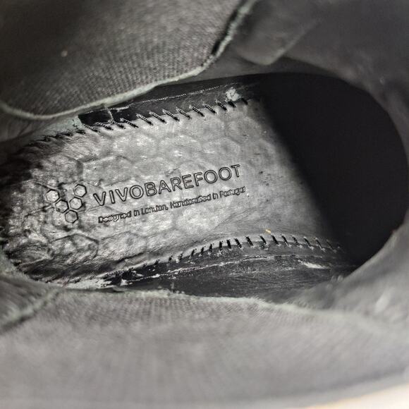 Vivobarefoot Fulham Black Leather Minimalist Chelsea Boot Thermal Sole 37 / 6 - Picture 7 of 10
